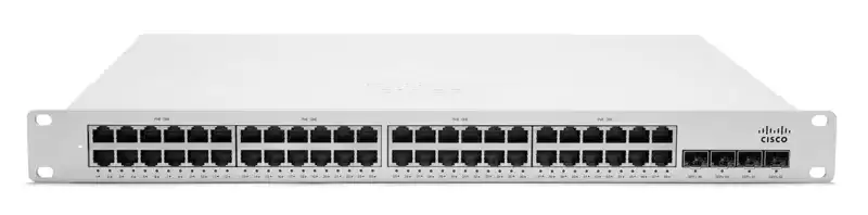 Cisco MS350-48-HW Meraki MS350 Series 48-Ports 1GbE RJ-45 Rack Mountable Layer 3 Cloud Managed Network Switch With 4-Ports SFP+