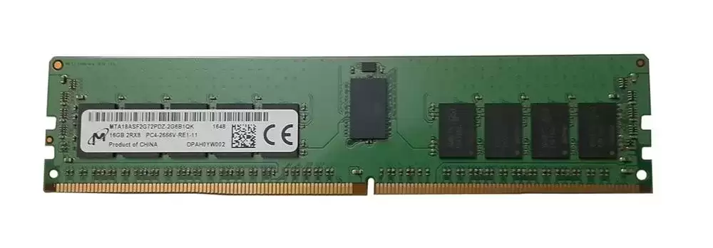 Micron MTA18ASF2G72PDZ-2G6E 16GB 2666MHz DDR4 PC4-21300 CL19 DIMM 1.2V Dual Rank Memory Module