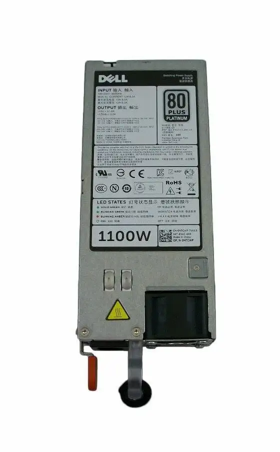 Dell NTCWP 1100-Watts 80 Plus Gold Hot Swap Power Supply for PowerEdge R510