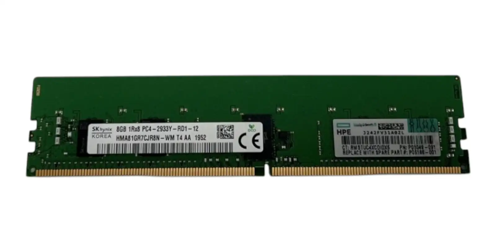 HPE P03049-091 8GB 2933MHz DDR4 PC4-23466 CL21 DIMM 1.2V Single Rank Memory Module