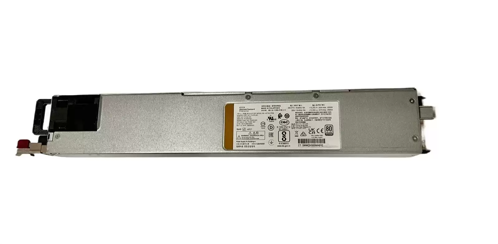 HPE P12353-001 3000-Watts 80 Plus Platinum Hot Swap Power Supply for Apollo 6500 G10 Plus