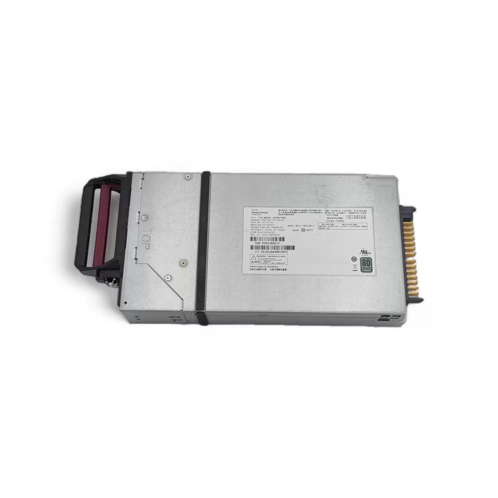 HPE P27749-B21 3000-Watts 80 Plus Titanium Hot Swap Power Supply for Apollo 2000 G10 Systems