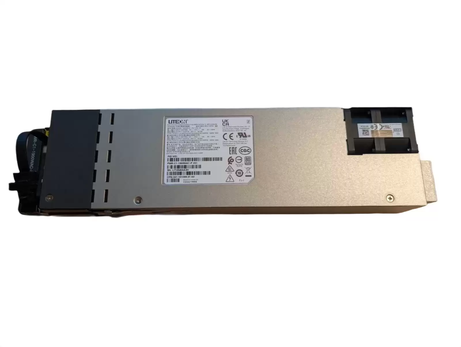 Cisco PWR-C1-1900WAC= 1900-Watts 80 Plus Platinum Hot Swap AC Power Supply for Catalyst 9300 Series