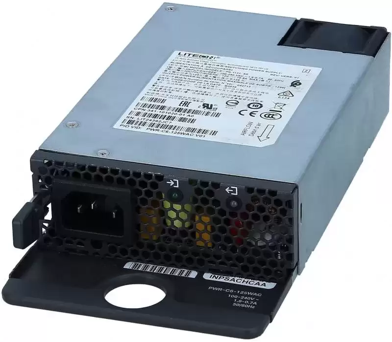 Cisco PWR-C6-125WAC 125-Watts Hot Swap AC Power Supply for Catalyst 9200 Series