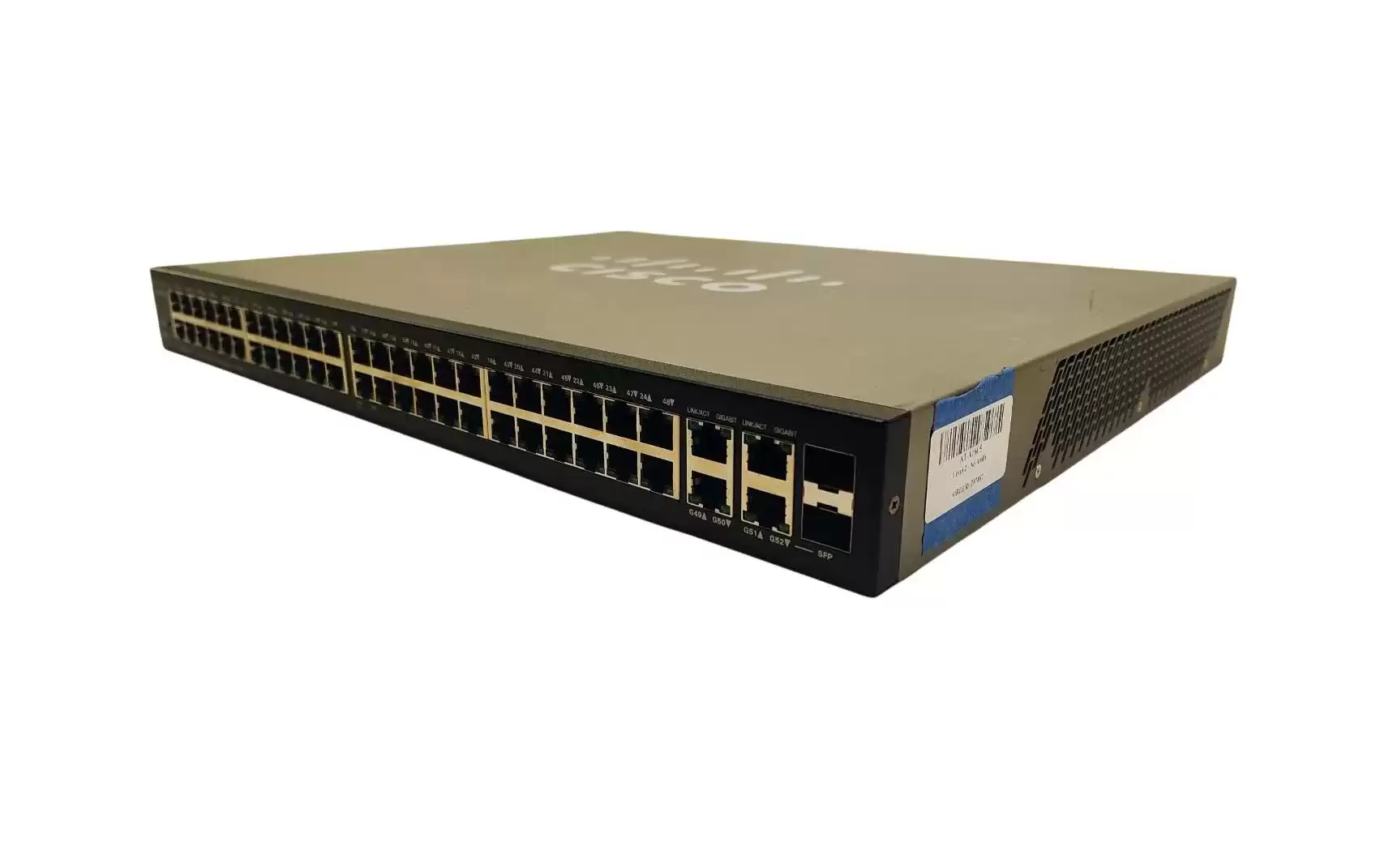 Cisco SG300-52P-K9 300 Series 48-Ports 10/100/1000BASE-T PoE+ Layer 3 Rack Mountable Managed Network Switch with 2-Ports SFP