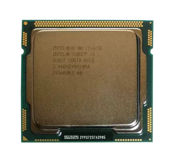 Intel SLBLT Core i5-670 Dual-Core 3.46GHz 2.50GT/s DMI 4MB Socket LGA1156 Processor