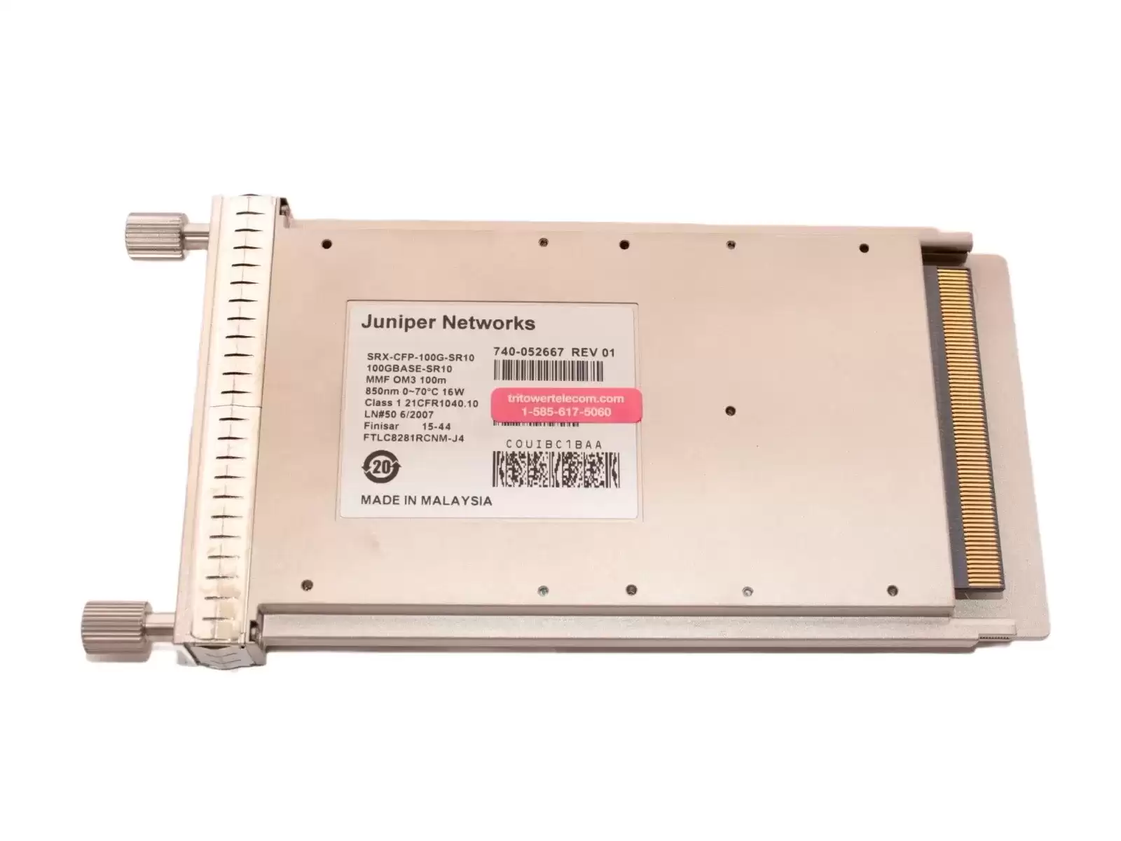 Juniper SRX-CFP-100G-SR10 100GBASE-SR10 Multi-Mode Fibre 100m 850nm MTP/MPO-24 Connector CFP Transceiver Module