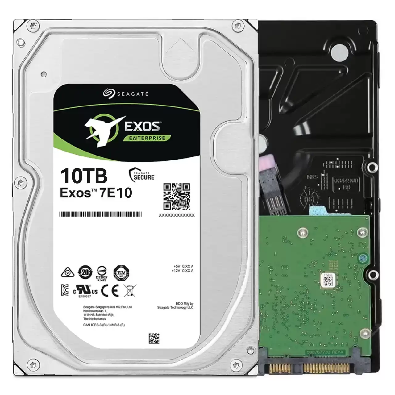 Seagate ST10000NM018B Exos 7E10 Enterprise 10TB SAS 12Gb/s 7200RPM 256MB Cache (512e/4Kn) 3.5-inch Internal Hard Drive