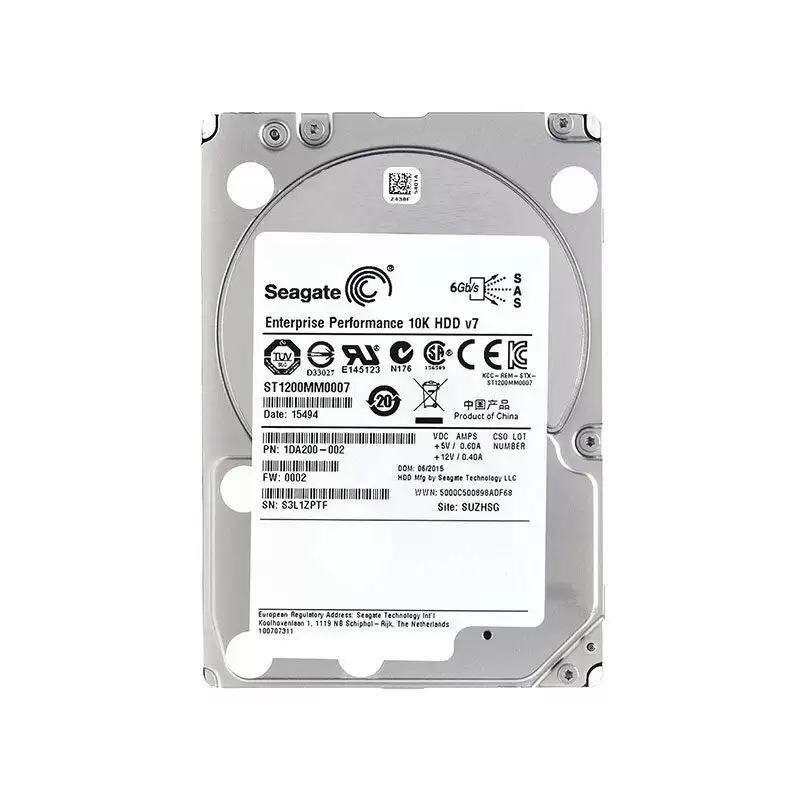 Seagate ST1200MM0007 Enterprise Performance 10K 1.2TB SAS 6Gb/s 10000RPM 64MB Cache 2.5-inch Internal Hard Drive