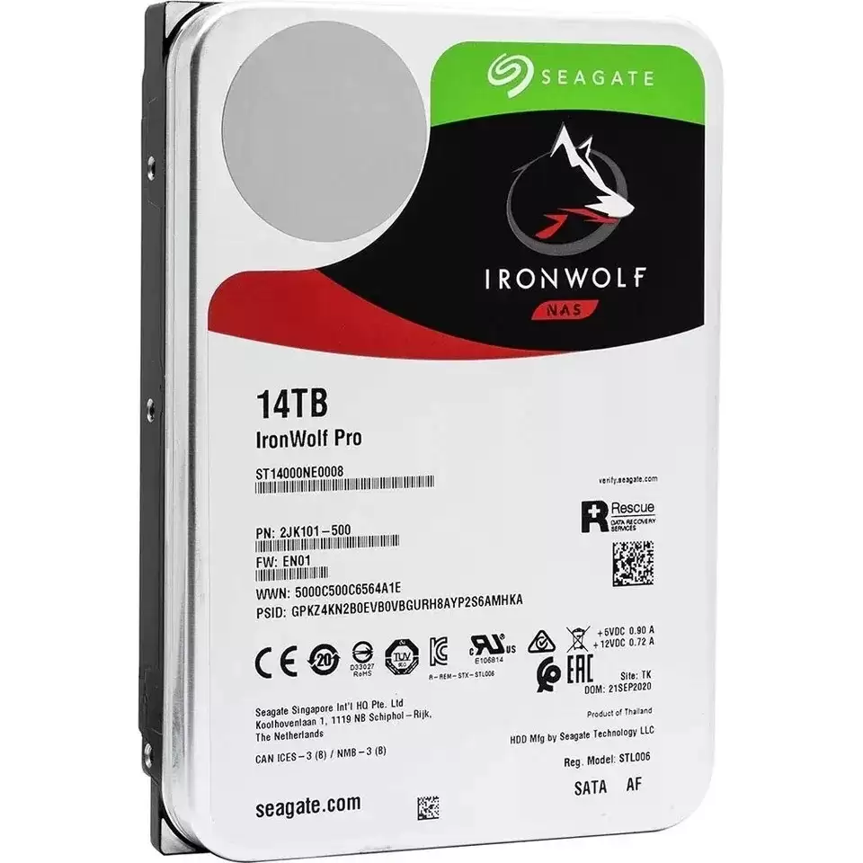 Seagate ST14000NE0008 IronWolf Pro NAS 14TB SATA 6Gb/s High Performance 7200RPM 256MB Cache (512e) 3.5-inch Internal Hard Drive