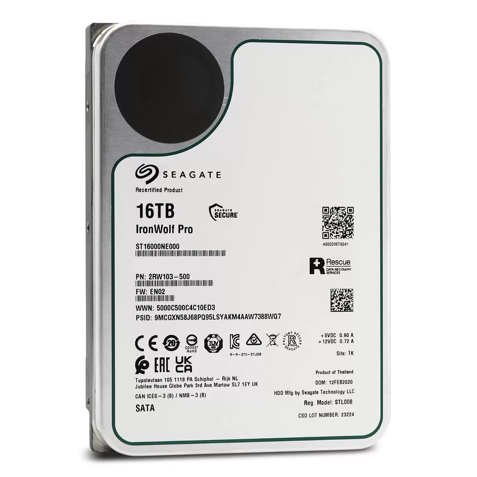 Seagate ST16000NE000 IronWolf Pro NAS 16TB SATA 6Gb/s 7200RPM 256MB Cache (512e) 3.5-inch Internal Hard Drive