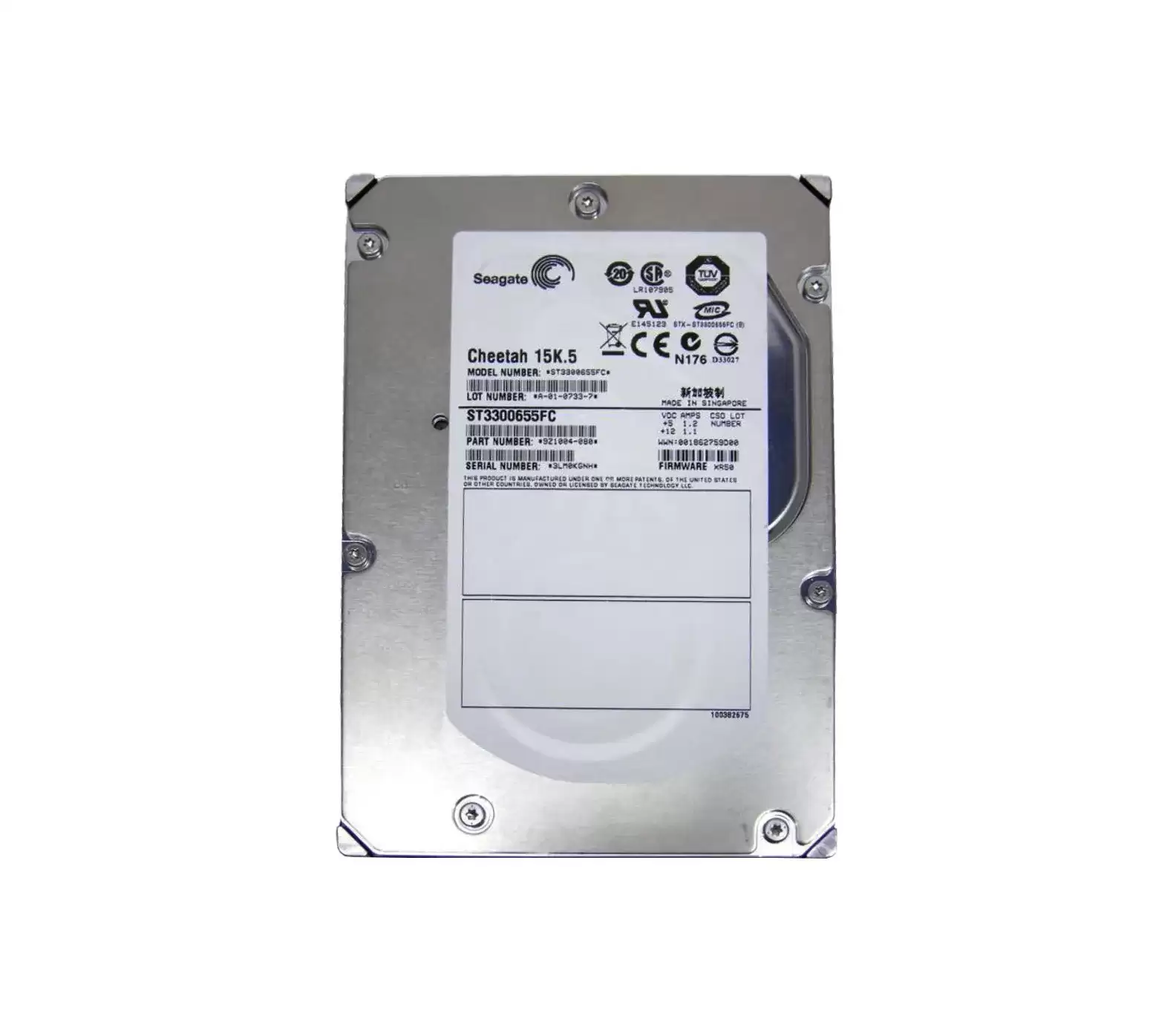 Seagate ST3300655FC Cheetah 15K.5 300GB Fibre Channel 4Gb/s 15000RPM 16MB Cache 3.5-inch Internal Hard Drive