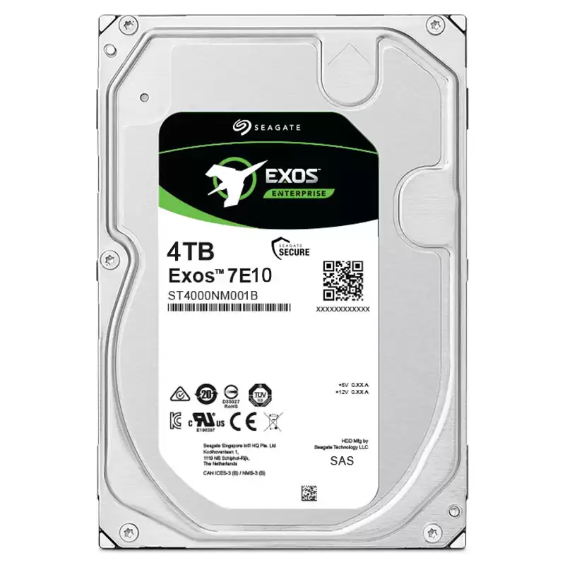 Seagate ST4000NM001B Exos 7E10 4TB SAS 12Gb/s 7200RPM 256MB Cache (512n) 3.5-inch Internal Hard Drive