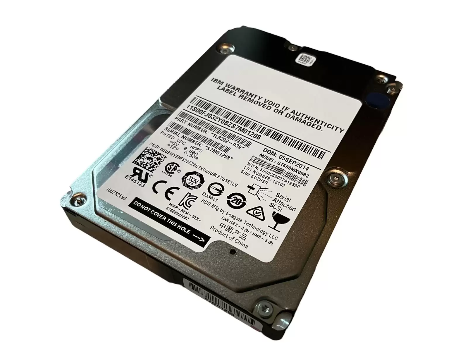 Seagate ST600MX0082 Enterprise Performance 15K 600GB SAS 12Gb/s 15000RPM 128MB Cache (4Kn) 2.5-inch Internal Hard Drive