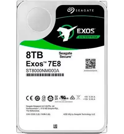 Seagate ST8000NM000A Exos 7E8 8TB SATA 6Gb/s 7200RPM 256MB Cache (512e) 3.5-inch Internal Hard Drive