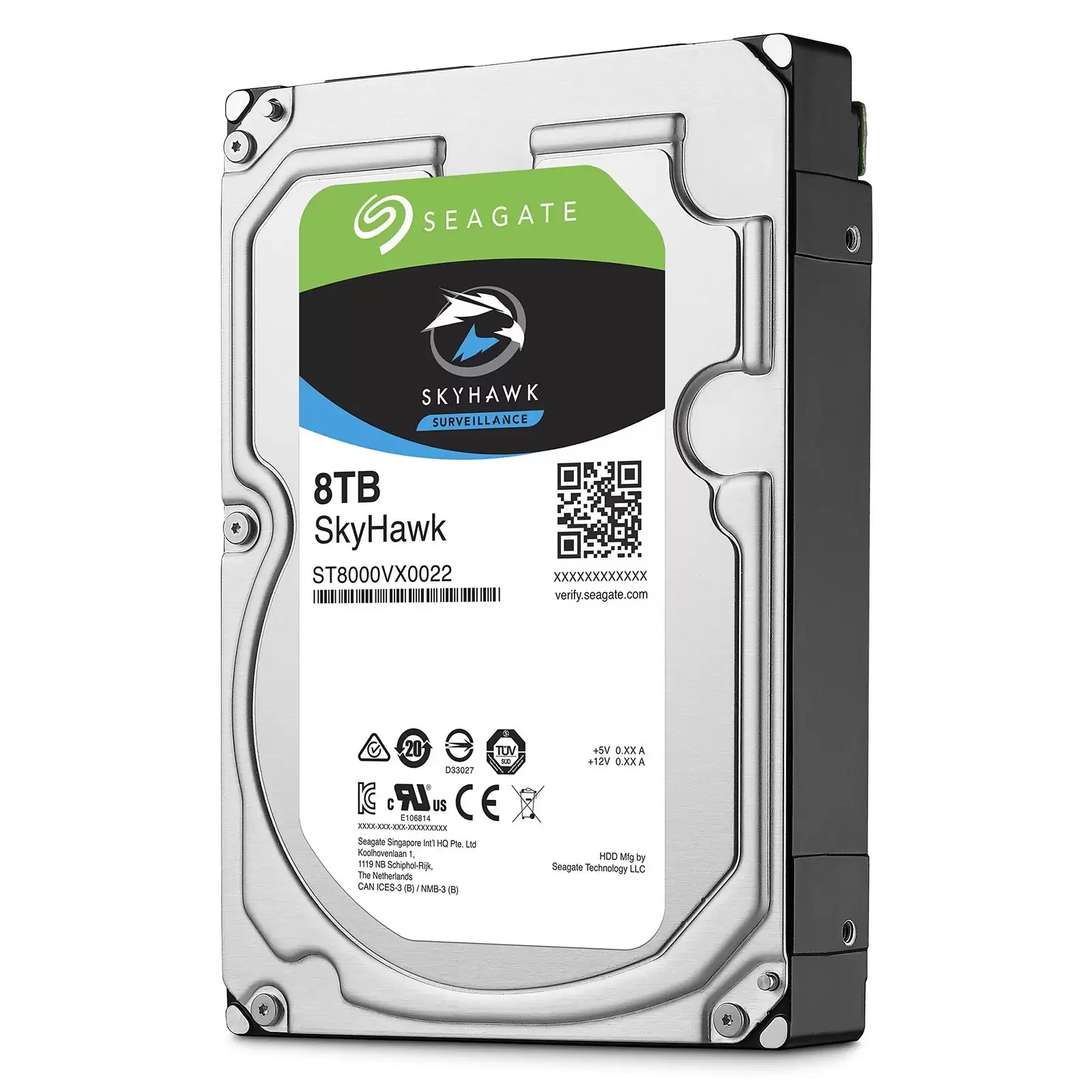 Seagate ST8000VX0022 SkyHawk 8TB SATA 6Gb/s 7200RPM 256MB Cache (512e) 3.5-inch Internal Hard Drive
