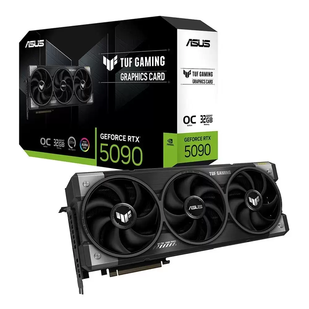ASUS TUF-RTX5090-O32G-GAMING TUF Gaming RTX 5090 OC Edition 32GB GDDR7 512-Bit PCI-Express 5.0 x16 CUDA Cores Triple-Slot 4-DisplayPorts Graphics Card