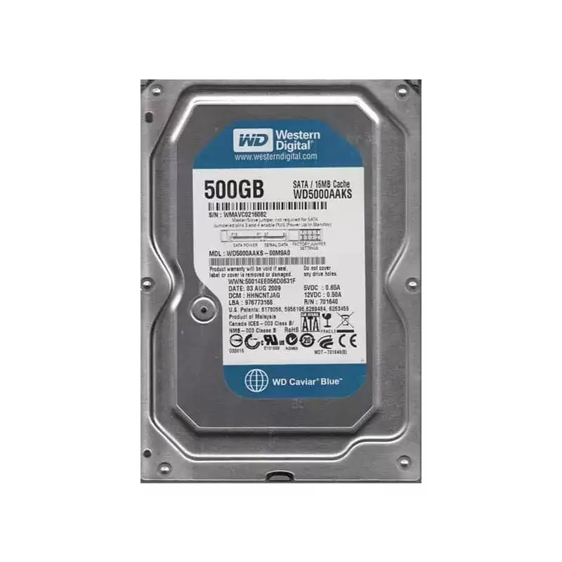 Western Digital WD5000AAKS-00A7B2 Caviar Blue 500GB SATA 3GB/s 7200RPM 16MB Cache 3.5-inch Internal Hard Drive