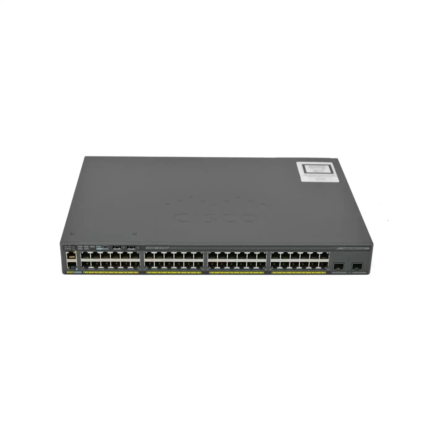 Cisco WS-C2960X-48TD-L Catalyst 2960X Series 48-Ports 1GbE RJ-45 Rack Mountable Layer 2 Managed Network Switch with 2-Ports SFP+