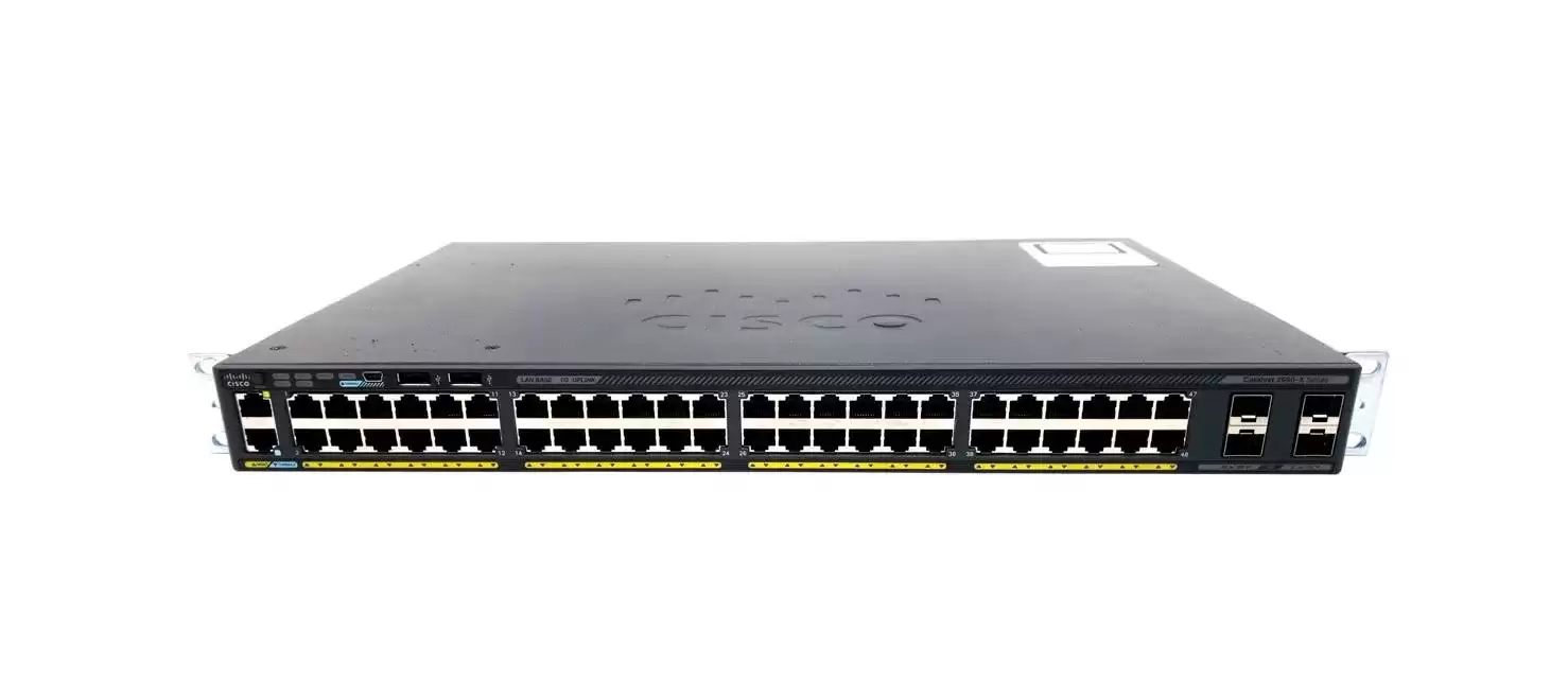 Cisco WS-C2960X-48TS-L Catalyst 2960-X 48-Ports 1GbE PoE Layer 3 Rack Mount Managed Network Switch
