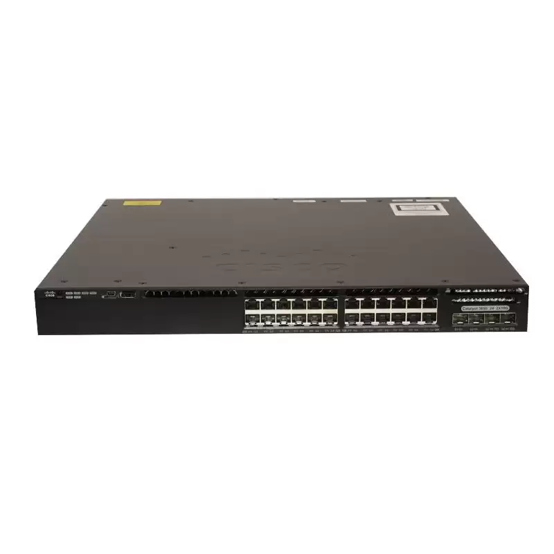 Cisco WS-C3650-24TS-S Catalyst 3650 Series 24-Ports 1GbE RJ-45 Rack Mountable Layer 3 Managed Network Switch with 4-Ports SFP