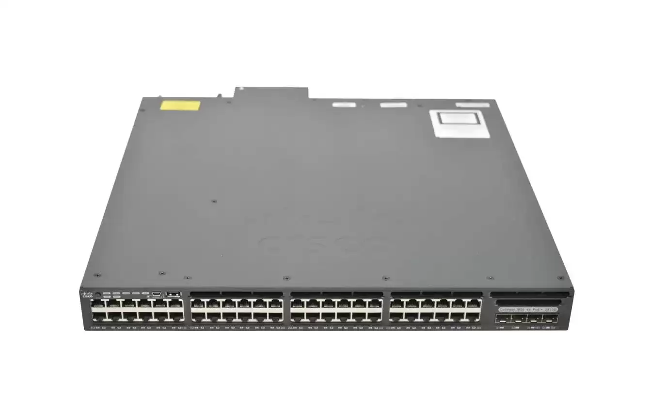 Cisco WS-C3650-48FWD-S Catalyst 3650 Series 48-Ports 10/100/1000BASE-T FPoE Layer 2 Rack Mountable Managed Network Switch with 2-Ports SFP+