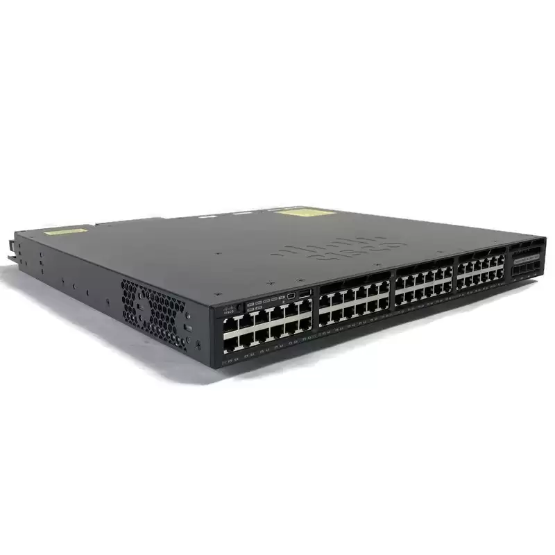 Cisco WS-C3650-48PD-S Catalyst 3650 Series 48-Ports 1GbE RJ-45 Rack Mountable Layer 3 Managed Standalone Switch With 2-Ports SFP+