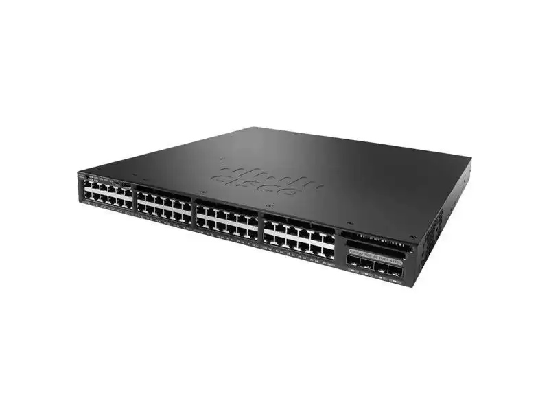 Cisco WS-C3650-48PQ-S Catalyst 3650 Series 48-Ports 1GbE PoE+ Layer 2 Rack Mountable Managed Network Switch with 4-Ports SFP+