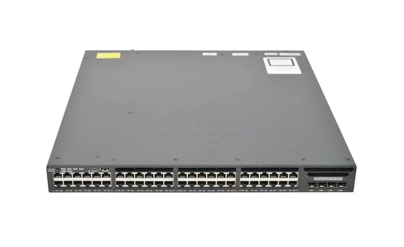 Cisco WS-C3650-48TS-L Catalyst 3650 Series 48-Ports 10/100/1000BASE-T Ethernet Layer 2 Rack Mountable Managed Network Switch with 4-Ports SFP