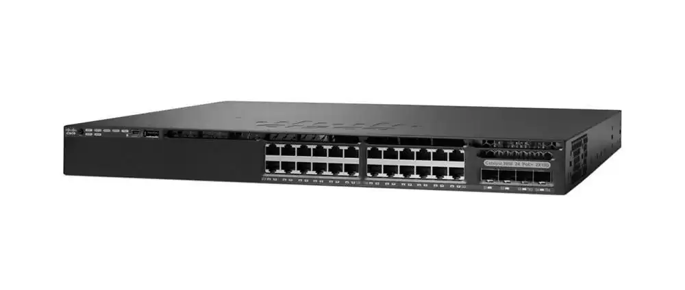 Cisco WS-C3650-8X24UQ-S Catalyst 3650 Series 24-Ports 1/2.5/5/10GbE UPoE Rack Mountable Layer 2 Managed Standalone Switch with 4-Ports SFP+