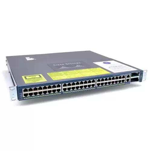 Cisco WS-C4948-10GE-S Catalyst 4900 Series 48-Ports 1GbE RJ-45 Rack Mountable Layer 3 Managed Network Switch with 2-Ports SFP