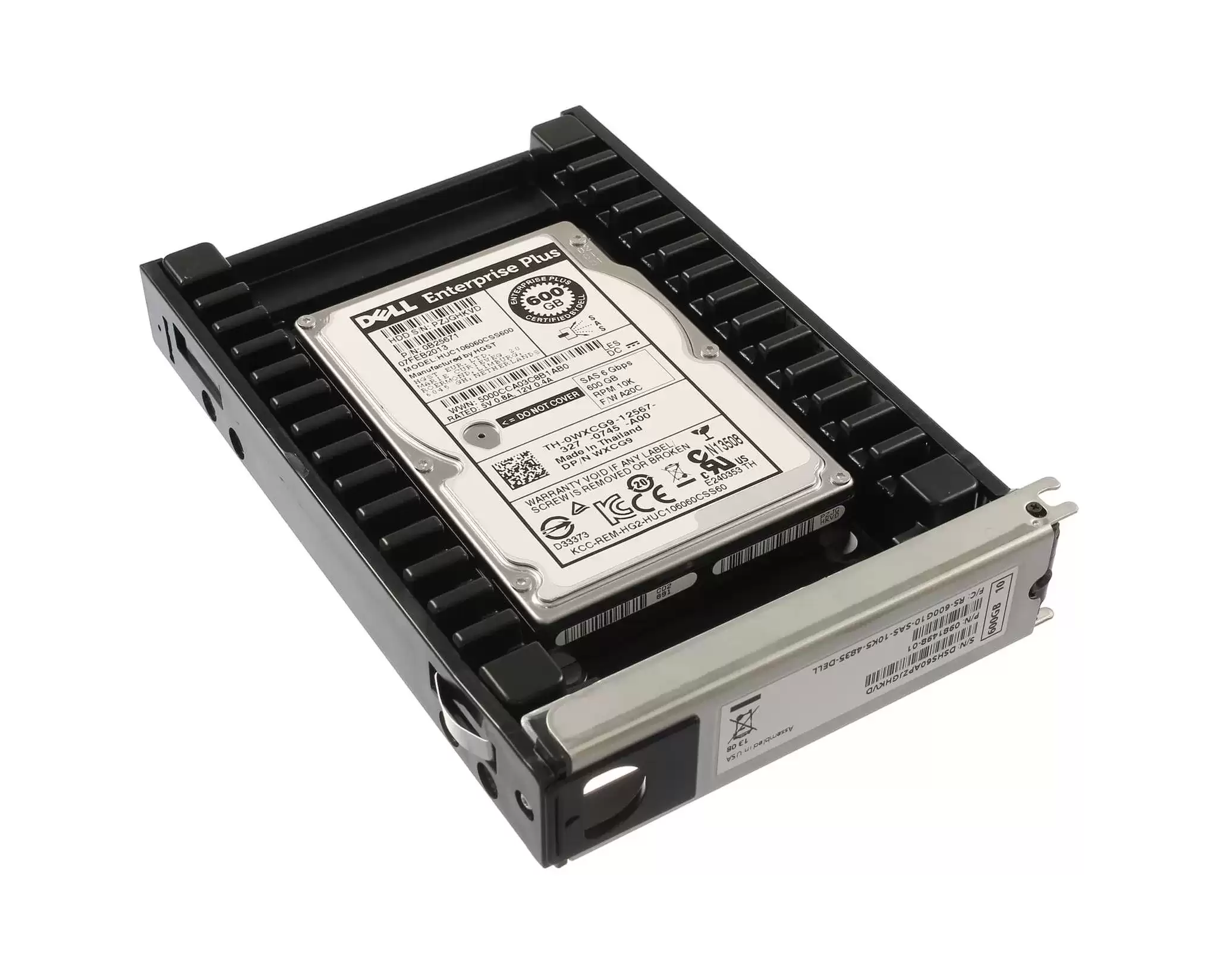 Dell WXCG9 600GB SAS 6Gb/s 10000RPM 2.5-inch Internal Hard Drive with Tray for Equallogic PS4100 and PS6100