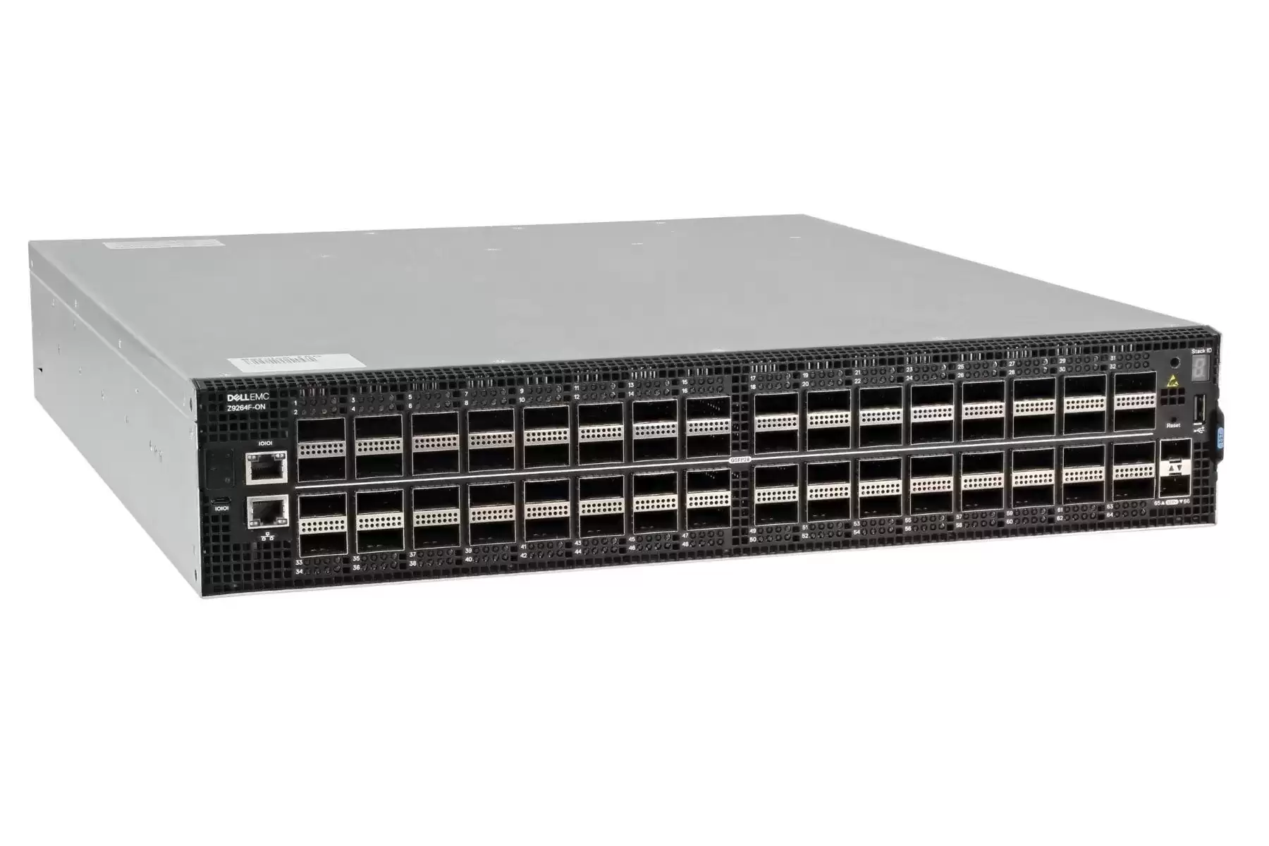 Dell Z9264F-ON PowerSwitch Z-Series 64-Ports 100GbE QSFP28 2U Rack Mountable Layer 3 Managed Network Switch with 2-Ports SFP+