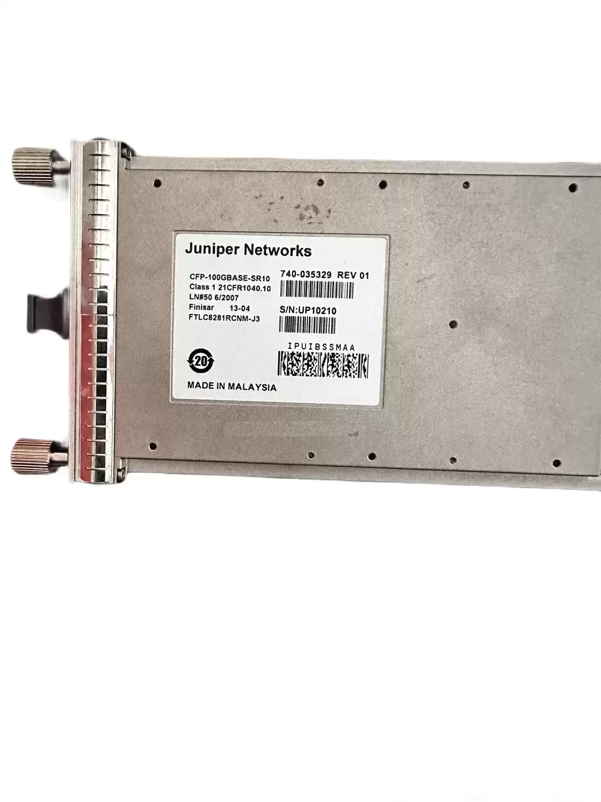 Juniper CFP-100GBASE-SR10 100GBASE-SR10 Multi-Mode Fibre 150m 850nm MPO Connector CFP Transceiver Module