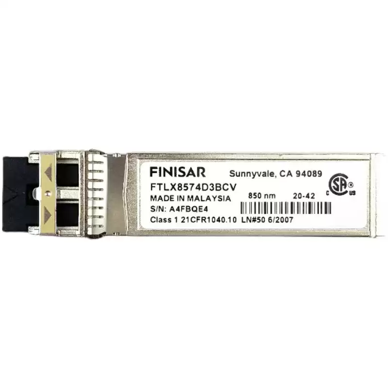 Finisar FTLX8574D3BCV 1/10GBASE-SR Multi-Mode Fibre 400m 850nm Duplex LC Connector SFP+ Transceiver Module