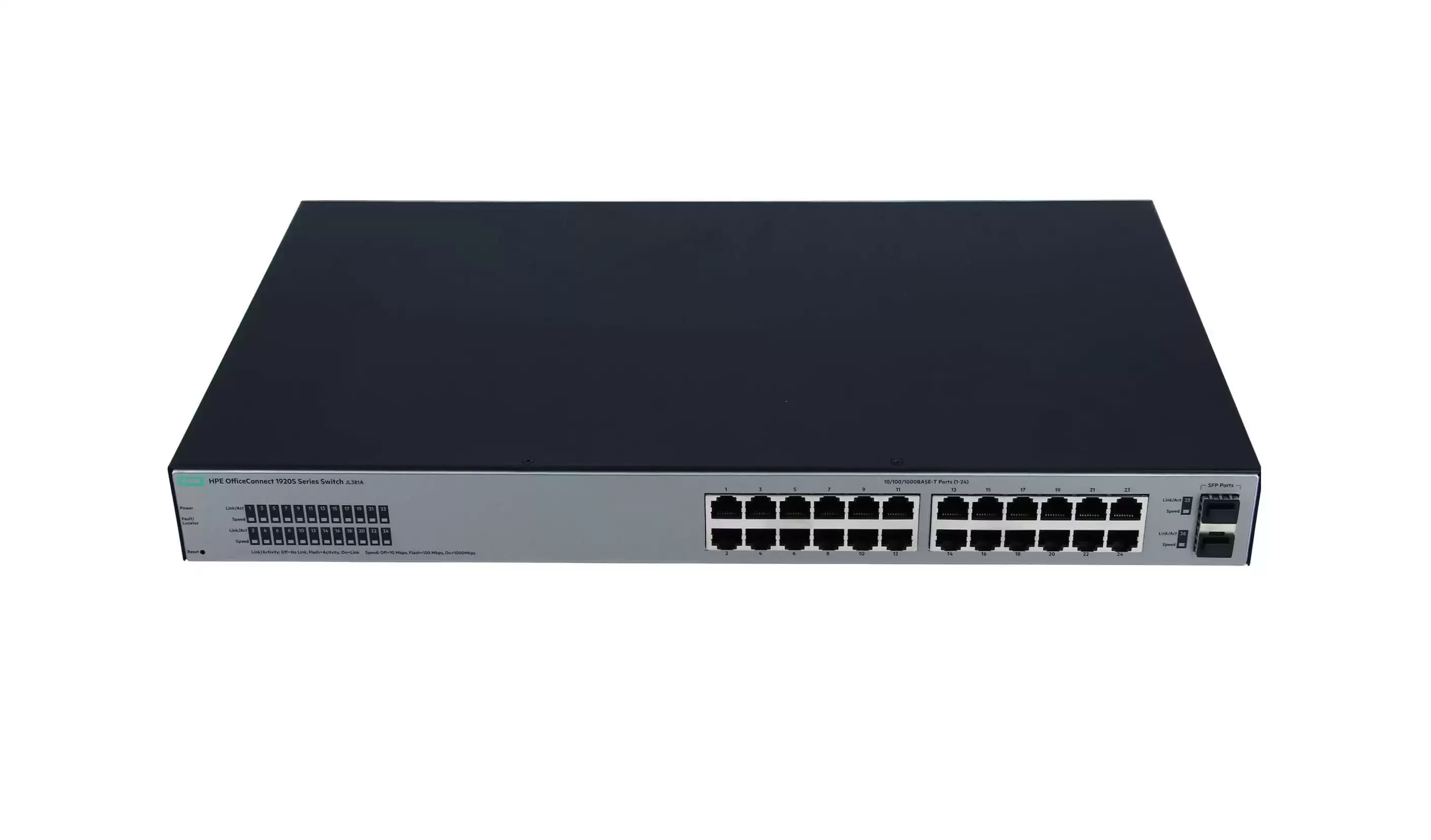 HPE JL381A Office Connect 1920s 24-Port 1GbE RJ-45 Rack Mountable Layer 3 Managed Network Switch with 2-Ports SFP
