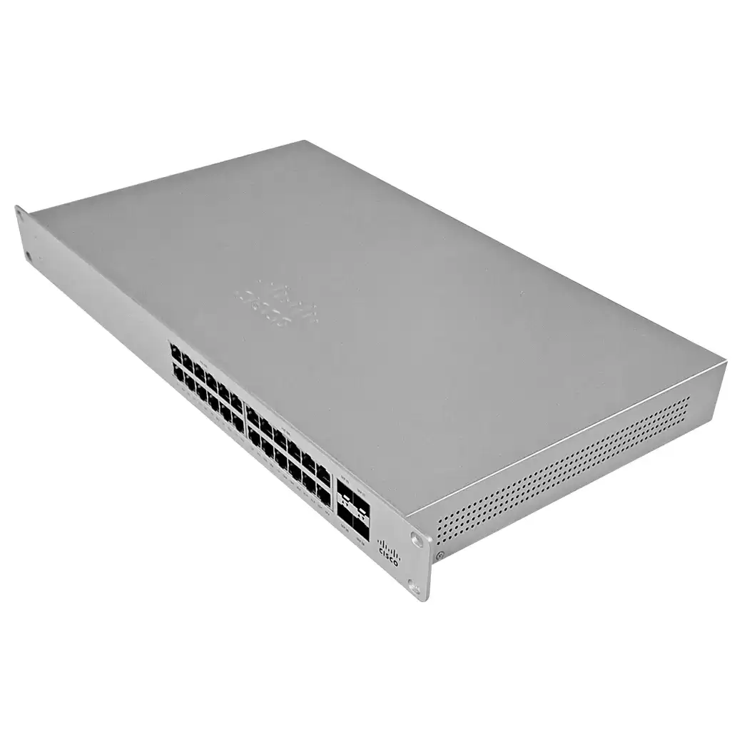 Cisco MS22-HW Meraki MS22 24-Ports 1GbE RJ-45 Rack Mountable Layer 2 Cloud Managed Network Switch with 4-Ports SFP