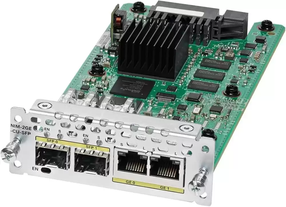 Cisco NIM-2GE-CU-SFP= ISR 4000 Series Dual-Ports Dual-Mode 1GbE RJ-45/SFP Network Module