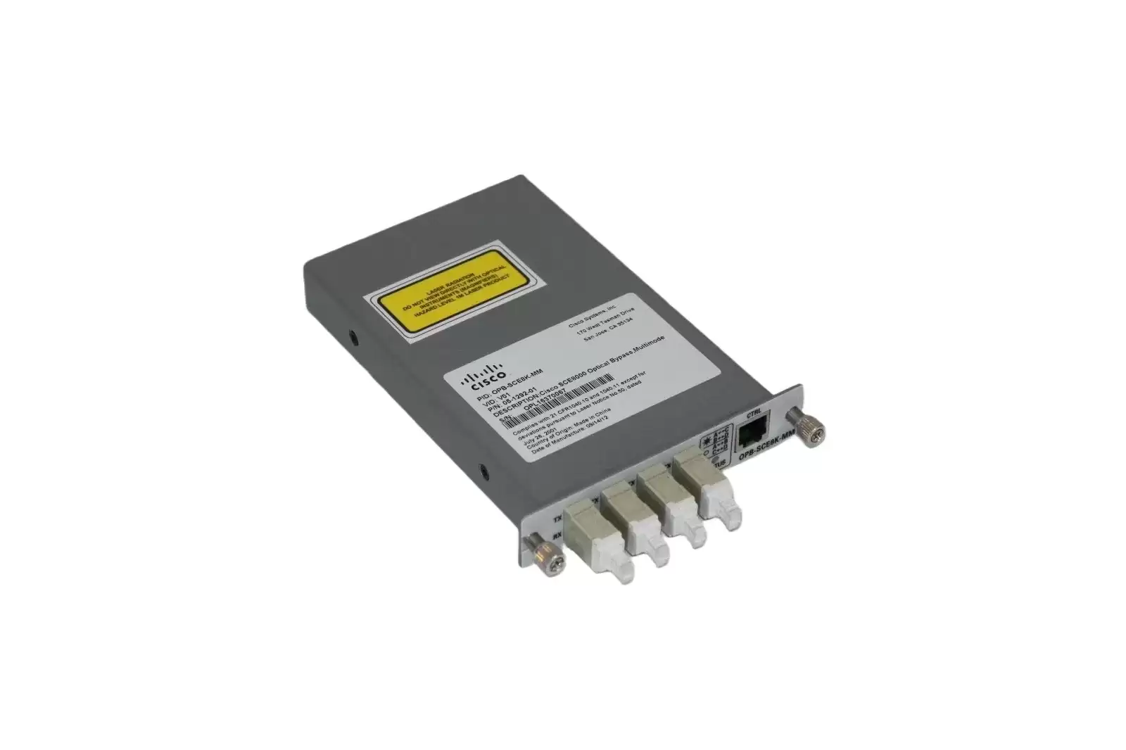 Cisco OPB-SCE8K-MM= 4-Ports 1/10GbE SFP Optical Bypass Module for SCE8000 Multimode
