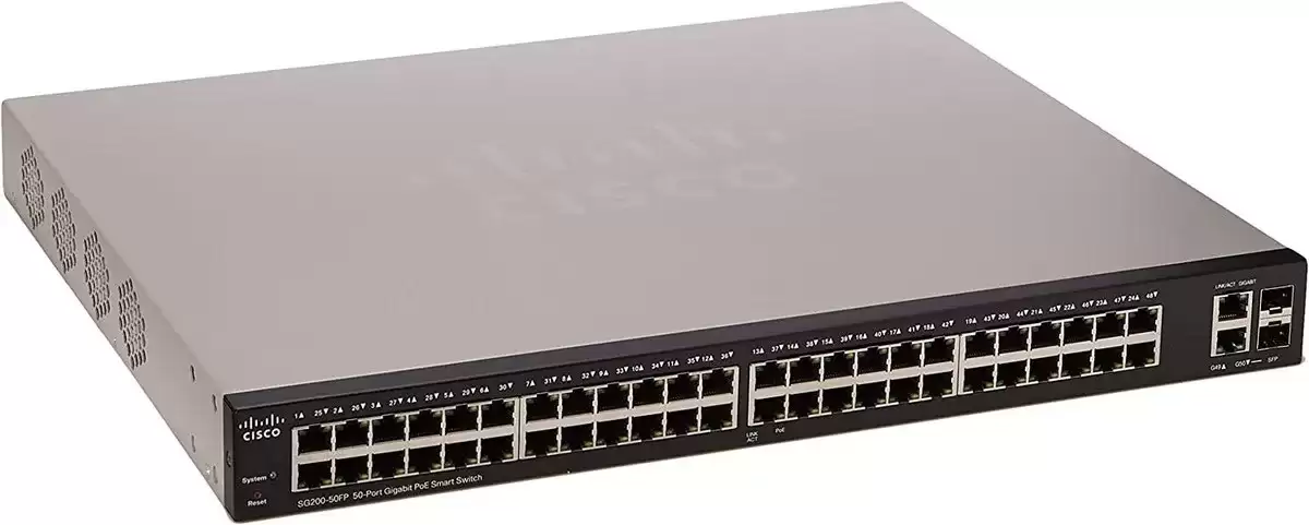 Cisco SG200-50 SG 200 Series 50-Ports 1GbE RJ-45 Rack Mountable Layer 2 Managed Network Switch