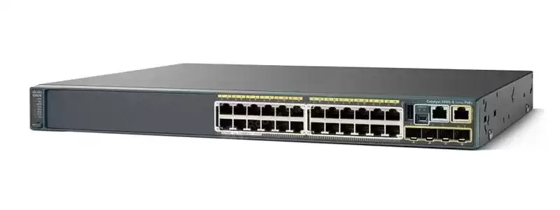 Cisco WS-C2960S-24TS-L Catalyst 2960-S Series 24-Ports 1GbE RJ-45 Rack Mountable Layer 2 Managed Network Switch with 4-Ports SFP