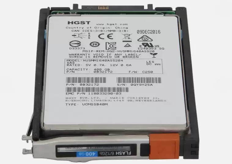 EMC 005051590 400GB SAS 12Gb/s 3.5-Inch Solid State Drive with Tray for Unity D3122F 300 and 400