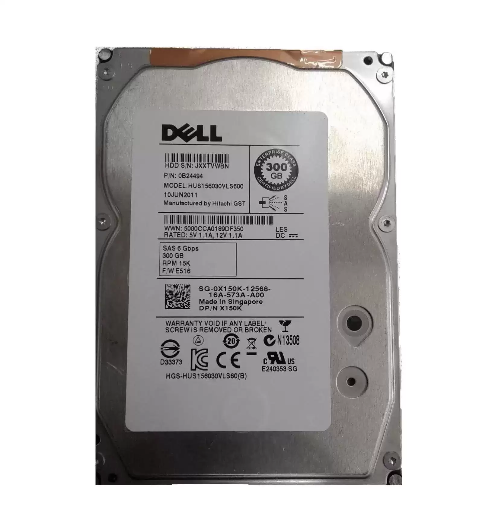IBM 0B24494 Ultrastar 15K600 300GB SAS 6Gb/s 15000RPM 64MB Cache 3.5-inch Internal Hard Drive