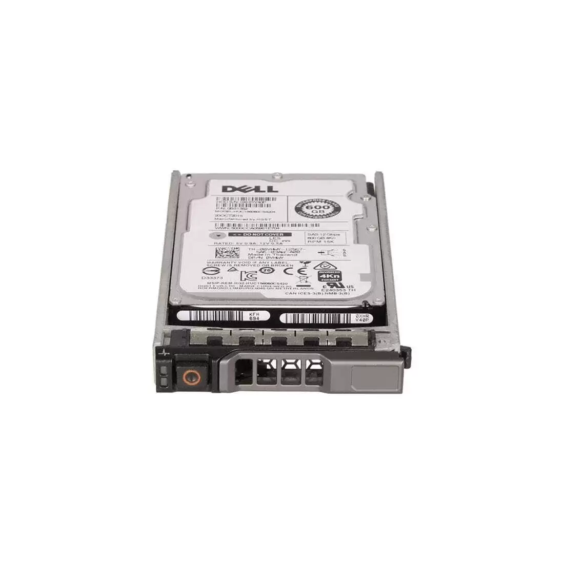 Dell 0VHWY 600GB SAS 12Gb/s Hot Swap 15000RPM (4kn) 2.5-inch Internal Hard Drive with Tray for PowerEdge G13