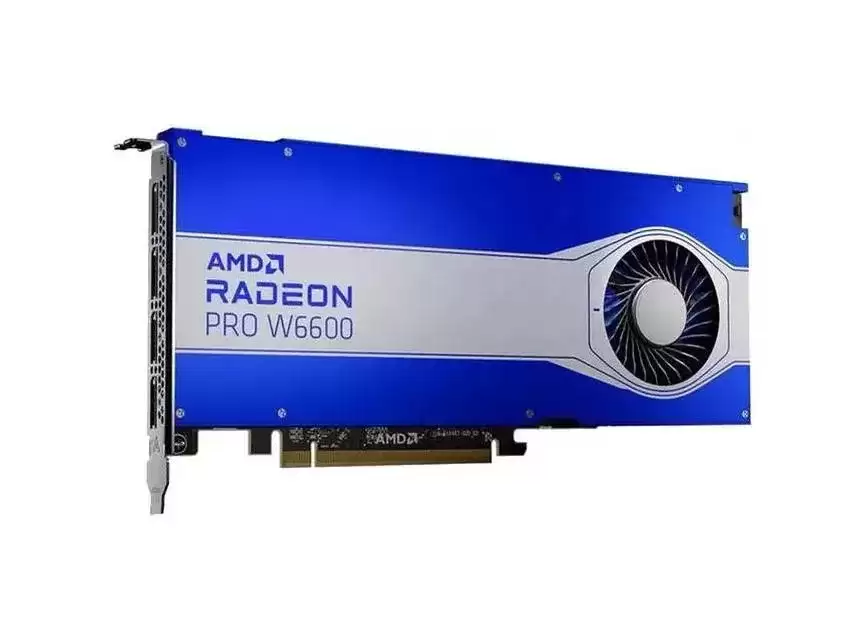 100-506159 - AMD Radeon Pro W6600 8GB GDDR6 128-Bit PCI-Express 4.0 x8 CUDA Cores Single-Slot 4-DisplayPorts 1.4a Graphics Card