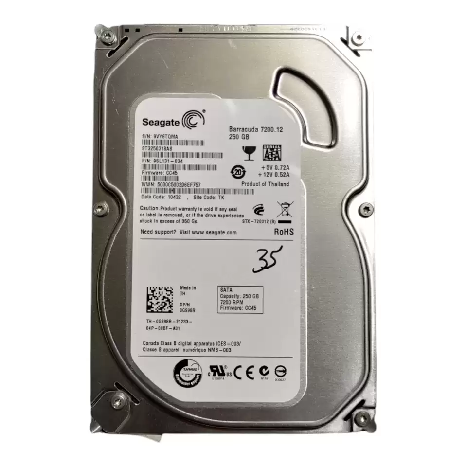 Seagate ST3250318AS Barracuda 7200.12 250GB SATA 3Gb/s 3.5Inch Internal Hard Drive