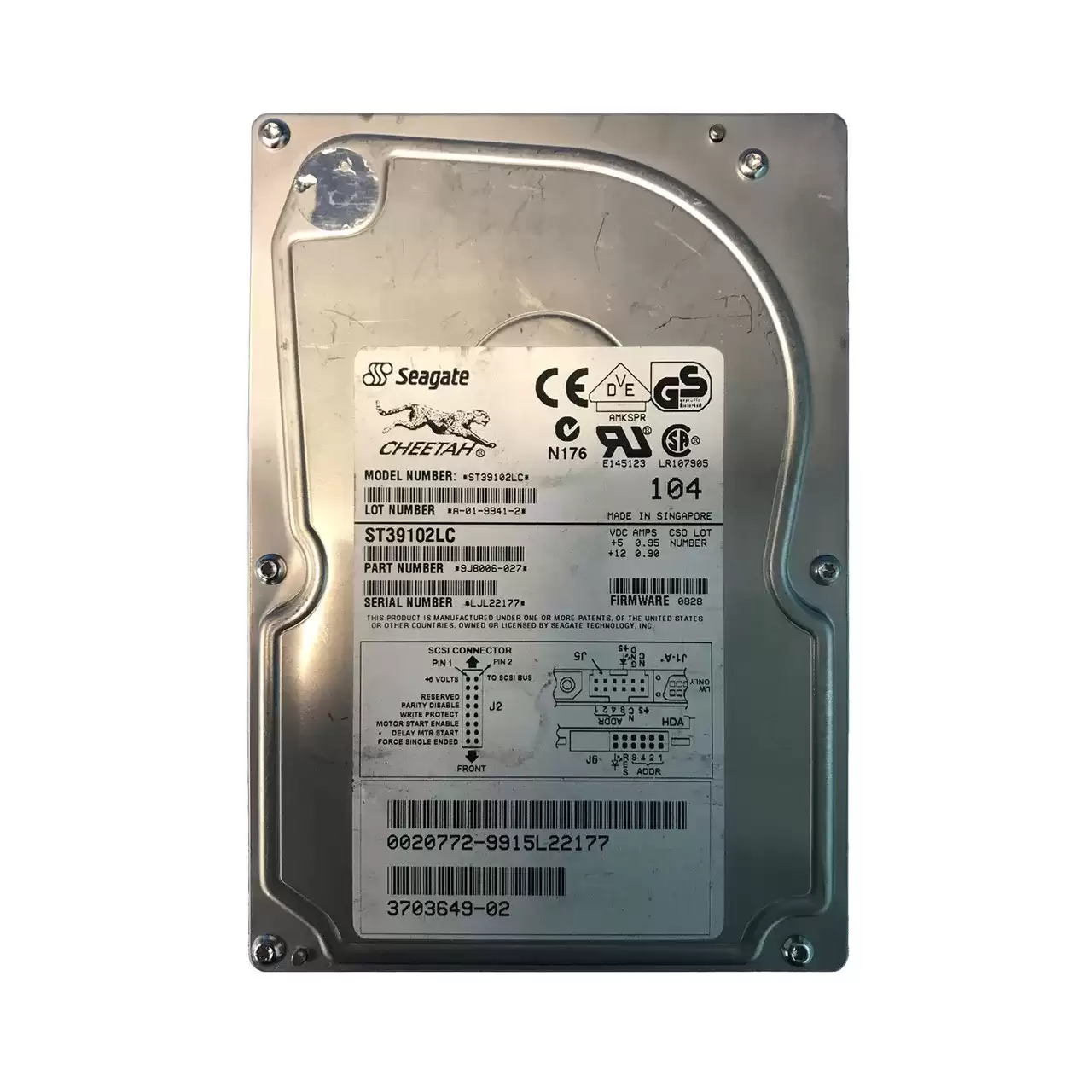 Sun 370-3649 9GB 10000RPM Ultra SCSI 80Pin 3.5inch Internal Hard Drive