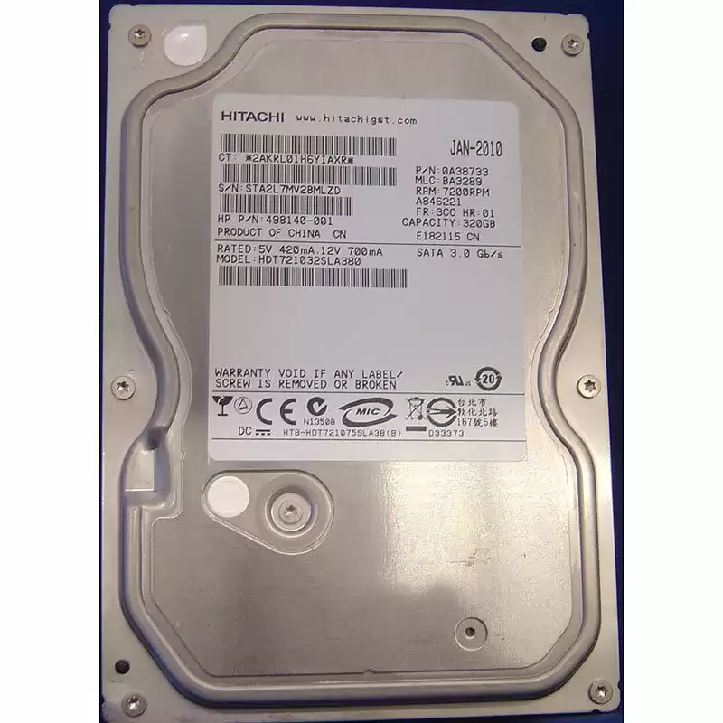 HGST 0A38733 Deskstar 7K1000.B 320GB SATA 3Gb/s 7200RPM 8MB Cache 3.5-inch Internal Hard Drive