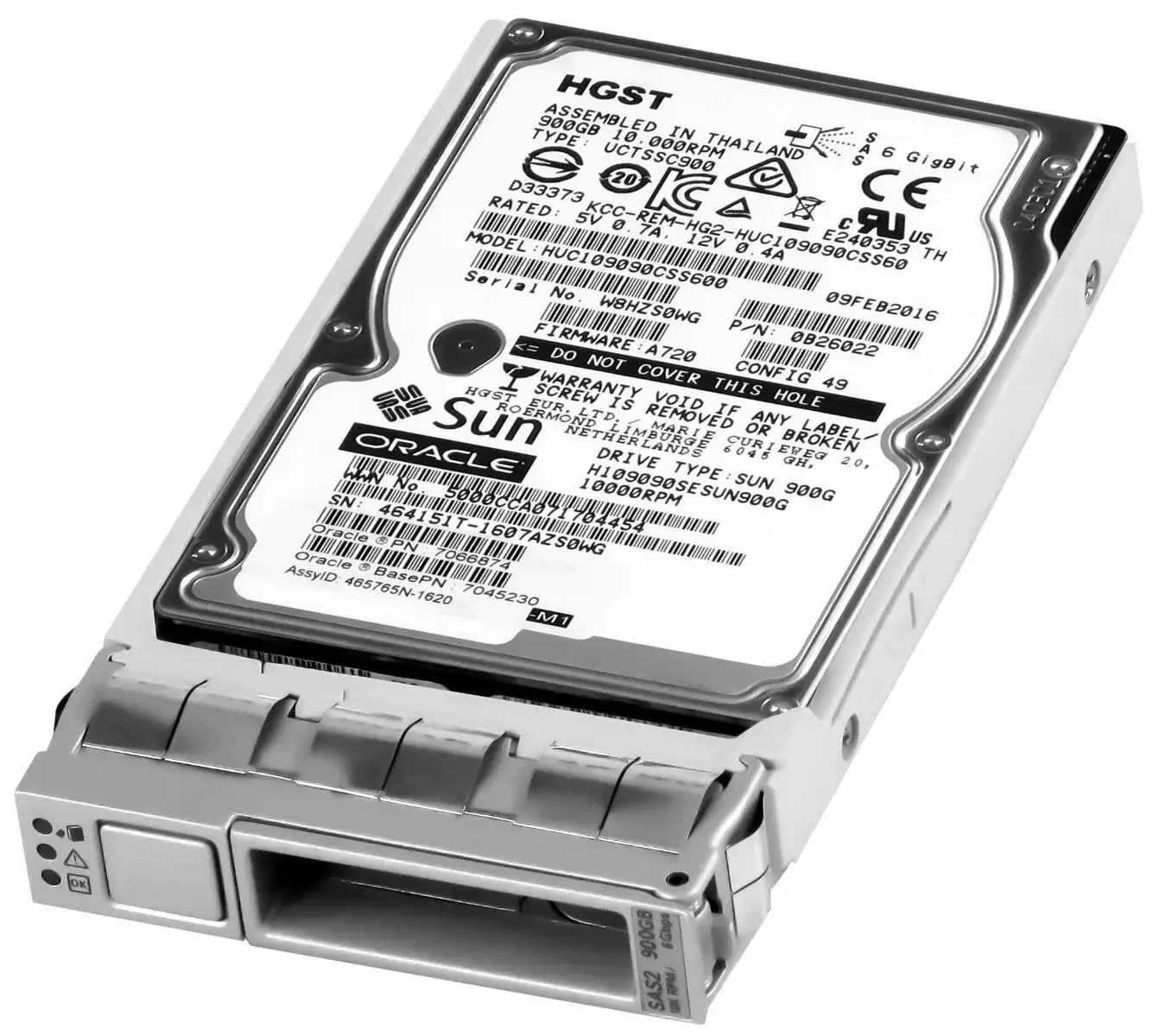 Sun 7066874 900GB SAS 6Gb/s 10000RPM 64MB Cache (512e) 2.5inch Internal Hard Drive with Tray