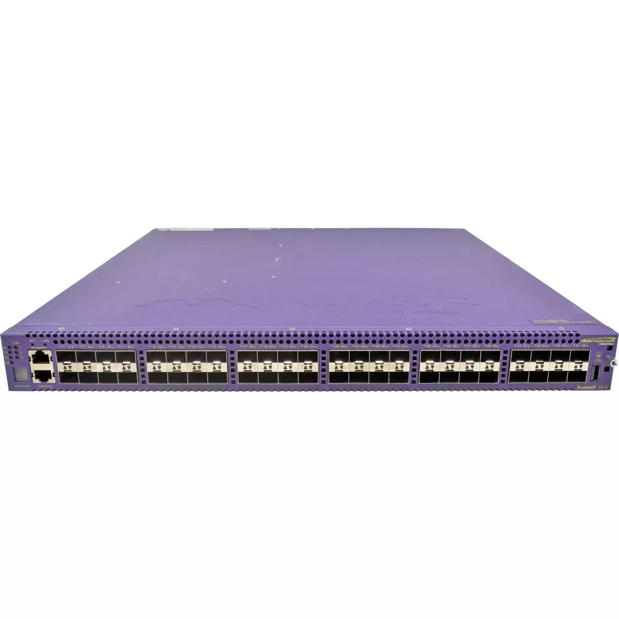 Extreme Network 17103 Summit X670 Series 48-Ports 10GbE SFP+ Rack Mountable Layer 3 Managed Network Switch